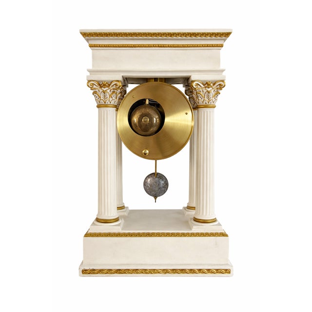 An elegant Franklin Mint “Empress Josephine” mantel clock inspired by the refined French Empire aesthetic. Architectural...