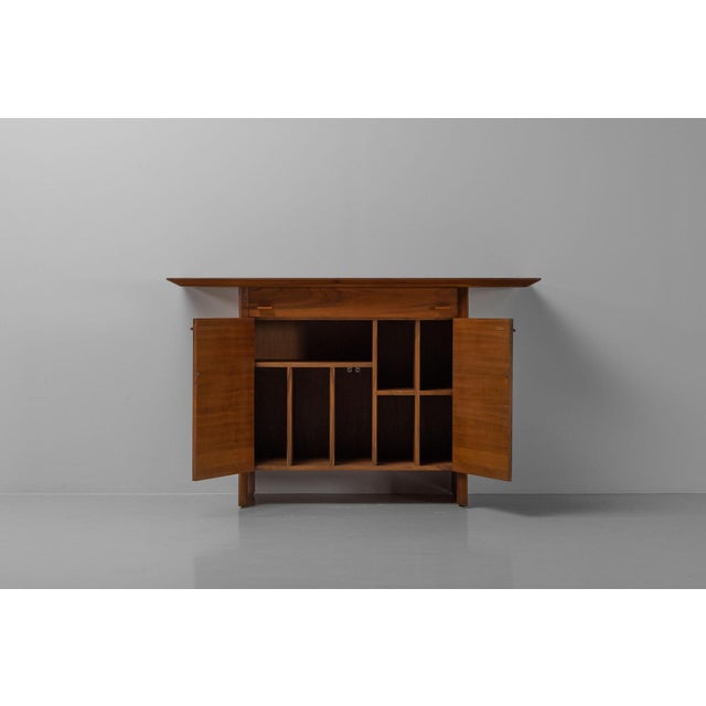 Walnut Console Cabinet, France, 1960s For Sale - Image 10 of 14