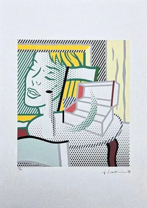After Roy Lichtenstein, " Dreamy Girl", 1990s, Silk-Screen