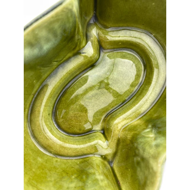 Mid 20th Century Green Glazed Covina Pottery Dish/Planter For Sale - Image 11 of 12