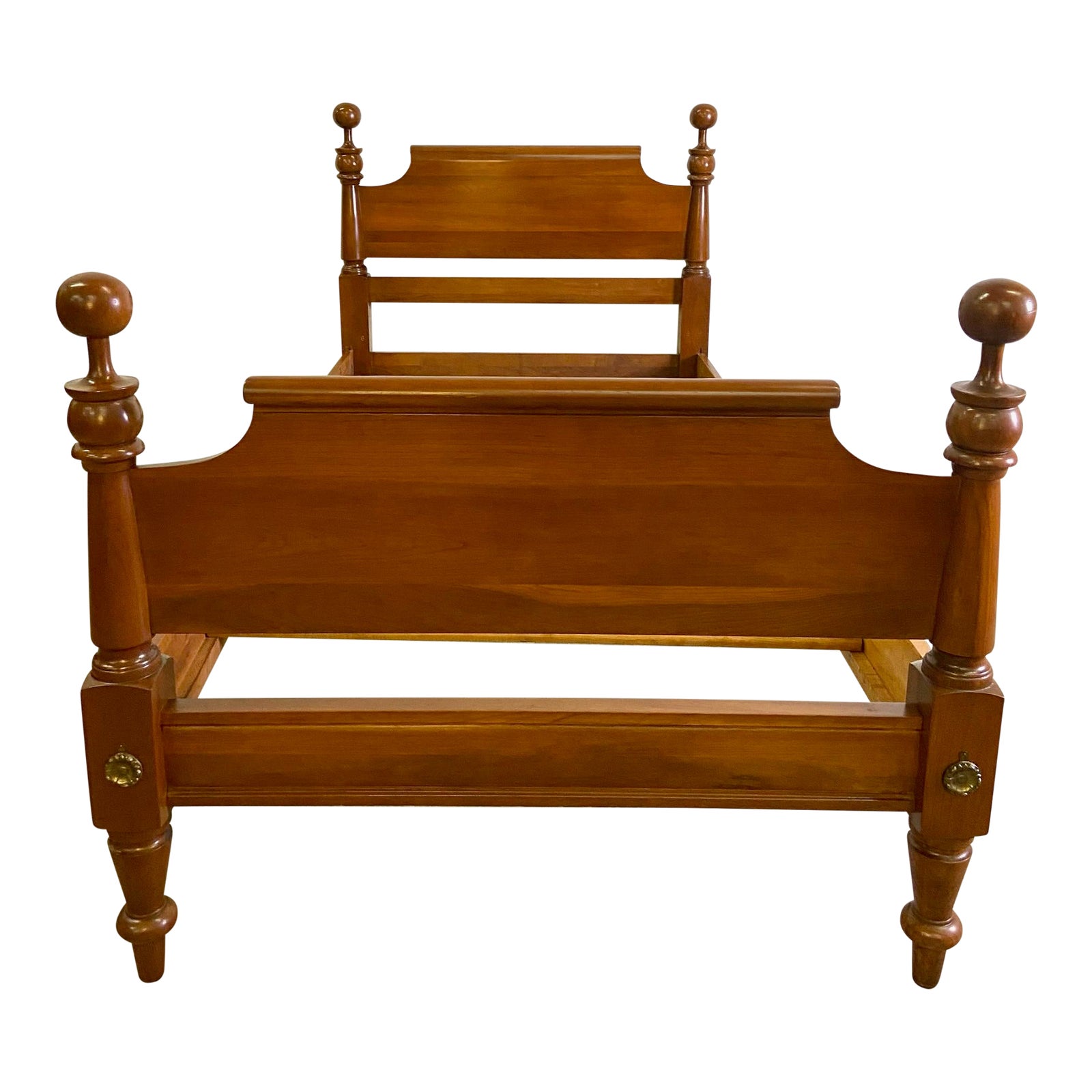 Vintage Twin Size Solid Elswick Cherry Poster Cannonball Bed by Willett