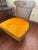Mid-Century Modern Set of Wide Seat Vintage Mid Century Modern Cane Back Chairs With Mustard Velvet Upholstery, Hollywood Regency Style For Sale - Image 3 of 4