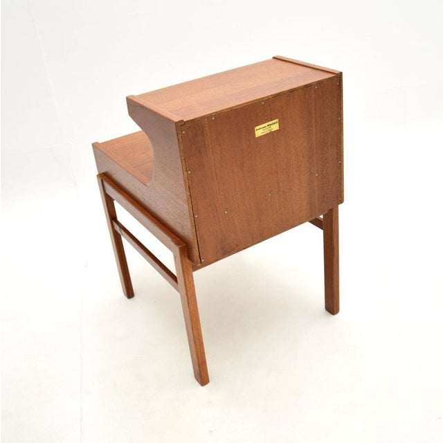 Brown Swedish Teak Side Table, 1960s For Sale - Image 8 of 10