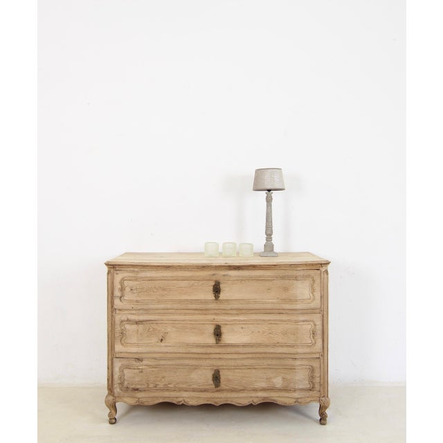 Antique German Baroque Bleached Oak Chest of Drawers, 1700s For Sale - Image 6 of 18