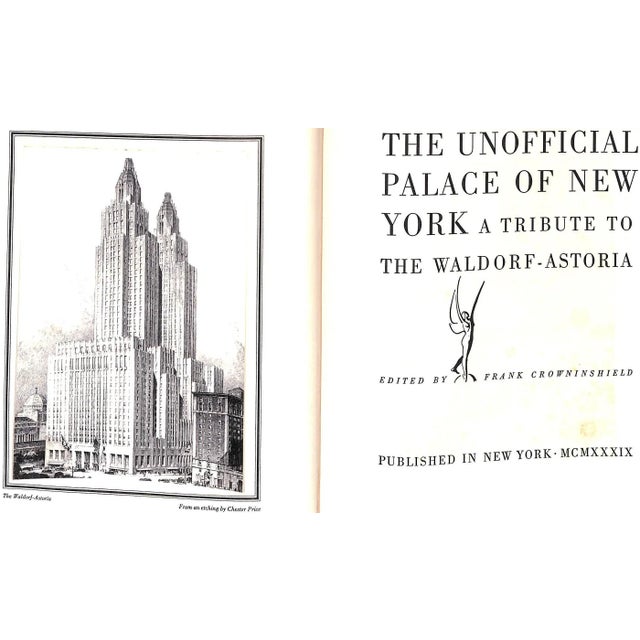 CROWNINSHIELD, Frank [edited by] [177] pp. Hotel Waldorf-Astoria Corporation 1939 Edition of 5000 copies 11 1/4" x 8 3/4"...