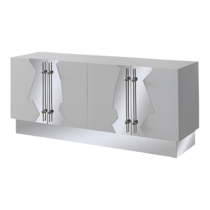 Callista Sideboard, White & Silver