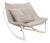 Grey Fabric Sway Rocking Lounge Chair with White Frame by Markus Krauss For Sale