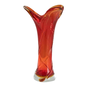 Mid Century Belgian Glass Vase