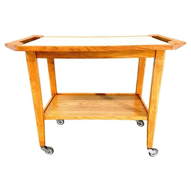 Vintage Wood and Plywood Serving Cart, 1970s For Sale - Image 12 of 12