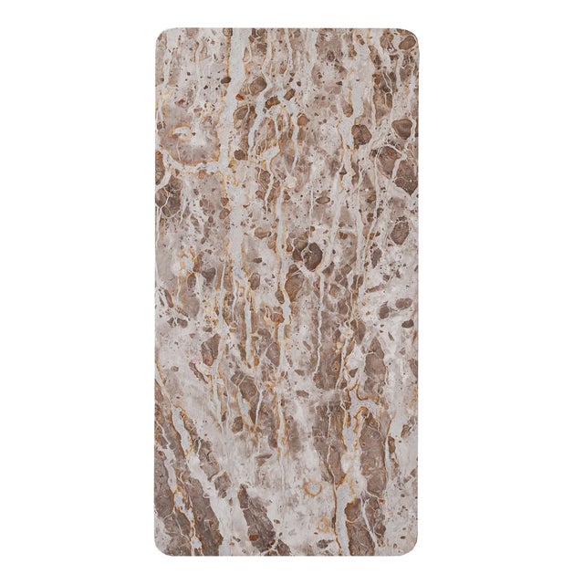 2020s Matthew Izzo Home Tambour Mango Wood Marble Topped Desk/Side Table For Sale - Image 5 of 6