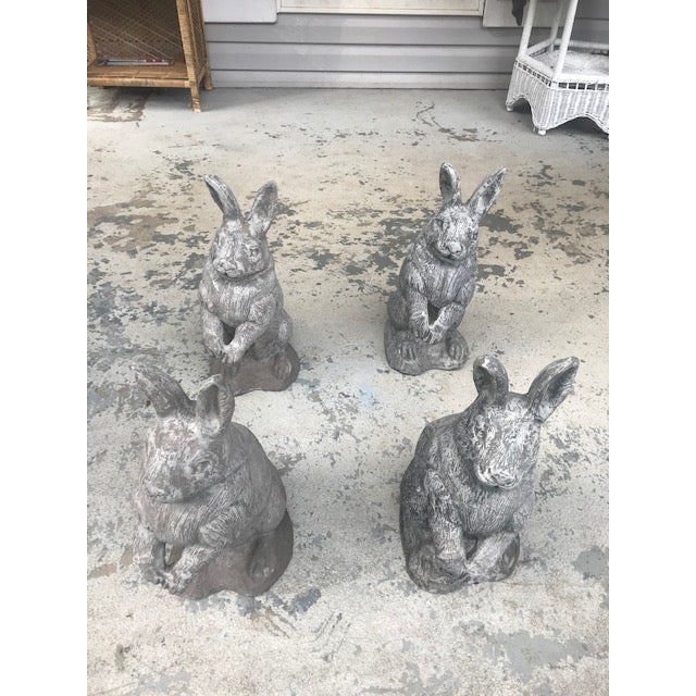vintage concrete rabbit base coffee table