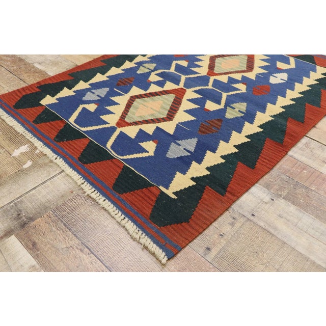 Vintage Persian Shiraz Kilim Rug - 03'00 X 04'00 For Sale In Dallas - Image 6 of 9