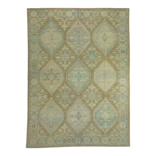 Turkish Oushak Rug 9'3" x 12'6" #18631 For Sale