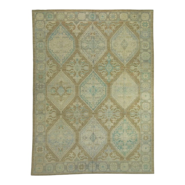 Turkish Oushak Rug 9'3" x 12'6" #18631 For Sale