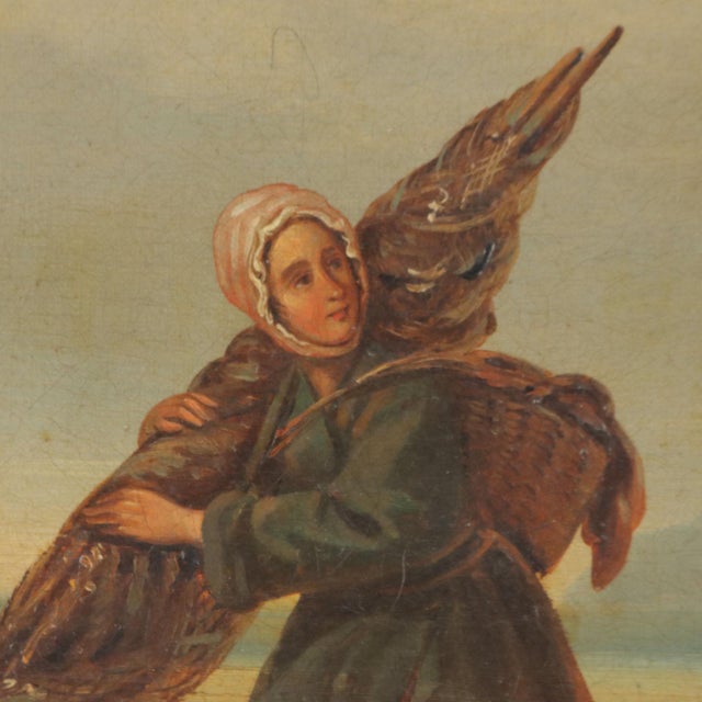 Lacroix, The Sale of Fresh Fish, Oil on Canvas, Framed For Sale - Image 6 of 12