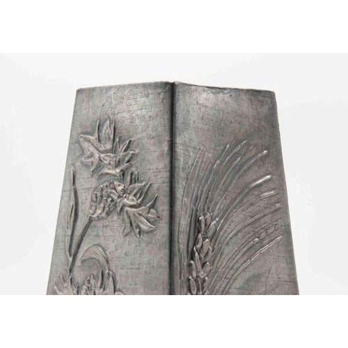 Art Nouveau Pewter Vase, Italy, Early 20th Century For Sale - Image 5 of 7
