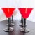 Art Deco Art Deco Red Cup and Black Stem Glasses - 6 Pieces For Sale - Image 3 of 6