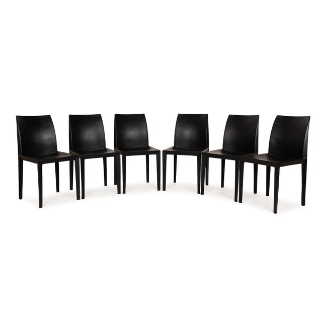 Lola Leather Chairs from Poltrona Frau, Set of 6 For Sale - Image 12 of 12