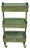 Antique "Bath House 2" Green Painted Metal 3 Tier Rolling Bathroom Trolley Cart For Sale
