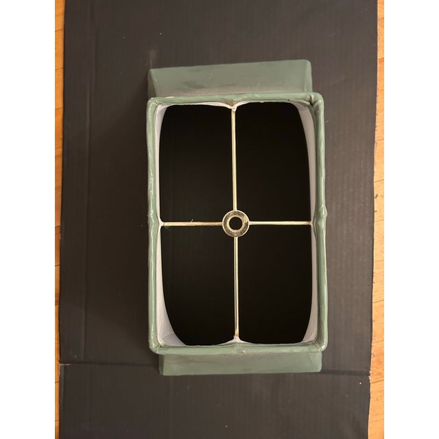 Mint Mid 20th Century Art Nouveau Green Glass Table Lamp For Sale - Image 8 of 12