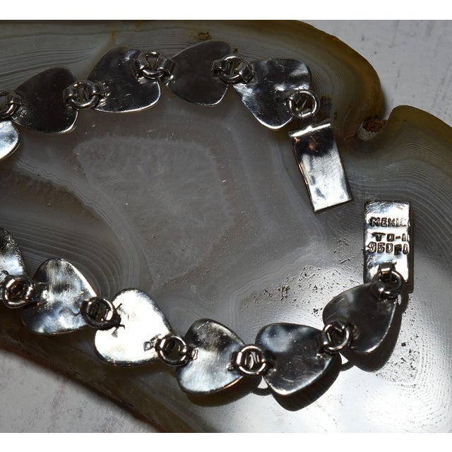 Vintage Mexican 950 Sterling Silver Multi Gemstone Tennis Bracelet For Sale In Philadelphia - Image 6 of 17