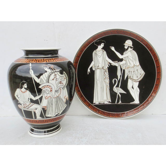 Ceramic 1950s Neo-Classical Greek Revival Porcelain - Set of 2 For Sale - Image 7 of 10