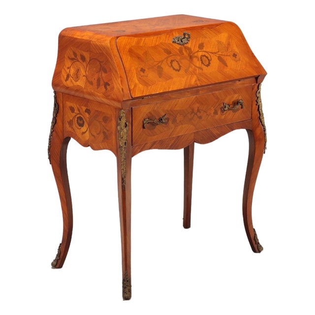 Baroque Style Drop-Leaf Desk in Rosewood For Sale