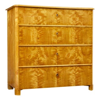 Swedish Birch Chest of Drawers, 1880 For Sale