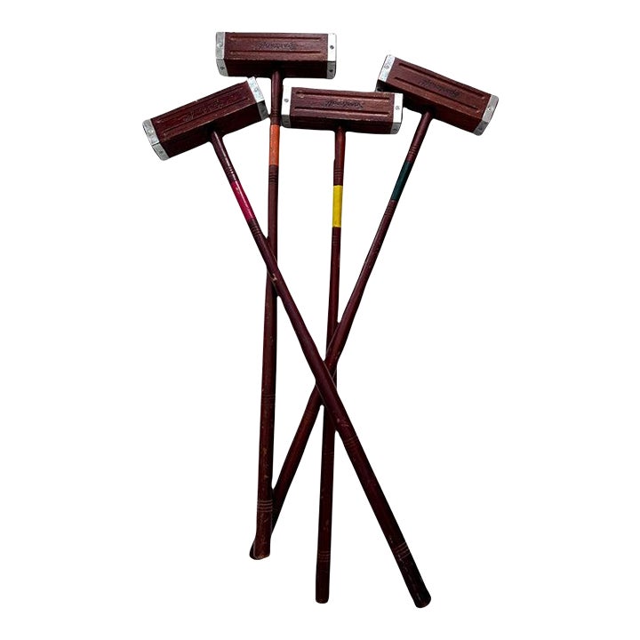 Four Croquet Mallets Set of 4 Chairish