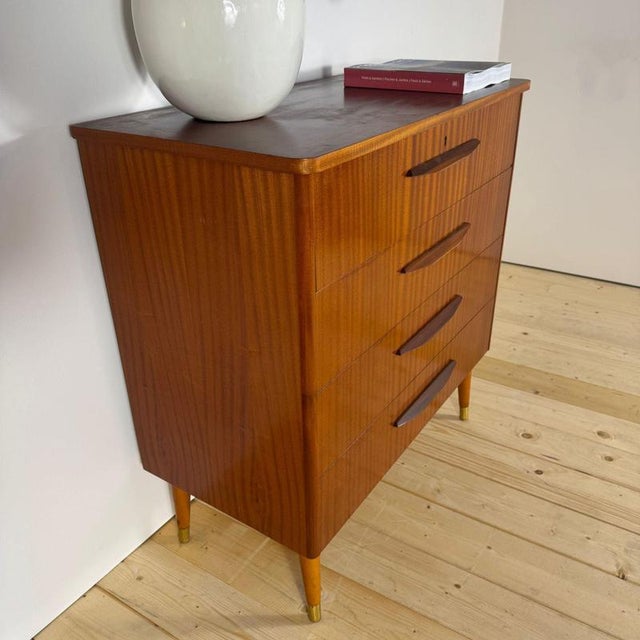Mid-Century Modern Danish Four-Drawer Teak Chest of Drawers For Sale - Image 6 of 10