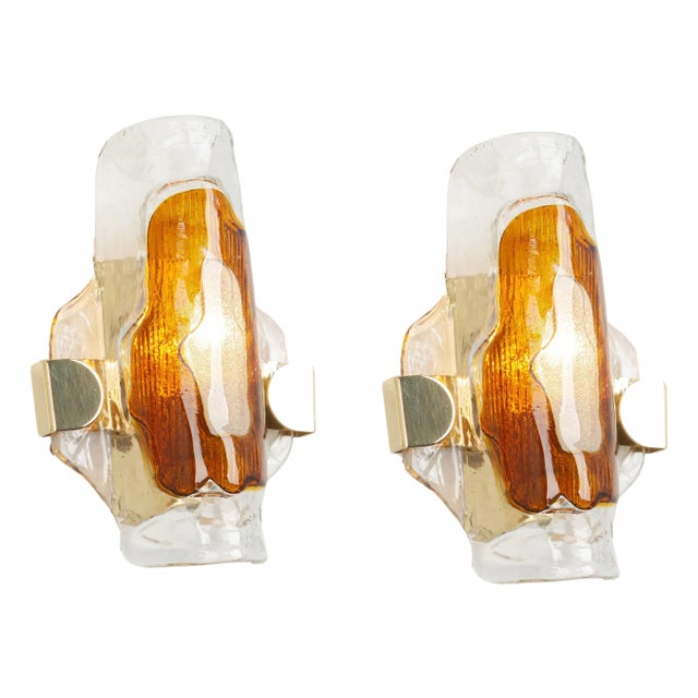 Large Murano Glass Wall Sconce by Barovier & Toso for Hille, Italy, 1970s For Sale
