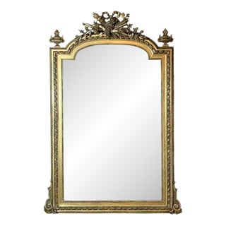 Large Louis XVI Style Giltwood Pier Mirror For Sale