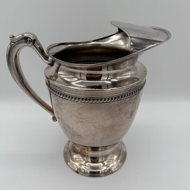 English Georgian Revival Style Silverplate Water Pitcher, Early 20th Century For Sale In Richmond - Image 6 of 9