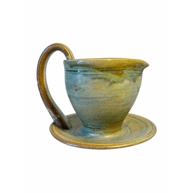 Vintage Mid-Century Ceramic Creamer Pottery Pitcher Signed For Sale - Image 10 of 13
