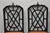 Vintage Chinese Chippendale Pagoda Fretwork Black Lacquer Dining Chair, Set of 4 For Sale - Image 4 of 13