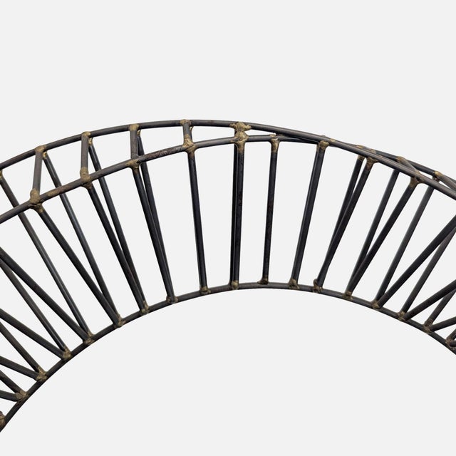 Modern Metal Circular Wire Sculpture for Home or Office Decor For Sale In San Francisco - Image 6 of 6