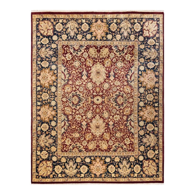 Red Mogul, One-of-a-Kind Hand-Knotted Area Rug in Red, 7' 10" x 10' 2" For Sale - Image 8 of 8