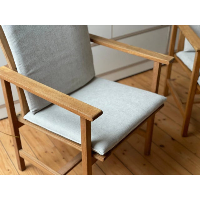 1950s Mid-Century Danish Type 2257 Easy Chairs by Børge Mogensen for Fredericia, Set of 2 For Sale - Image 5 of 11