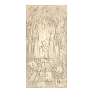 Original Contemporary Peter Duncan Abstract Encaustic/Drawing “Small Gate & Narrow Way” For Sale
