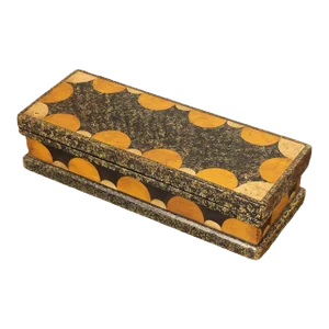 Antique Paint Decorated Wooden Storage Box