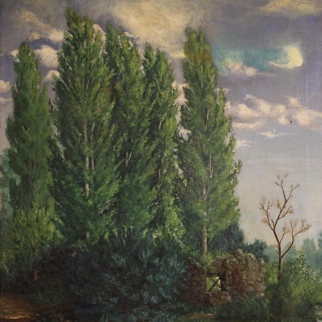 C. Coll, Spanish Landscape, 1883, Oil on Canvas For Sale - Image 12 of 16
