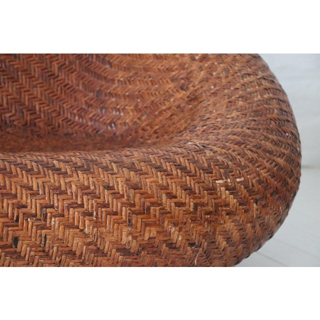 Vintage Woven Wicker Sofa, 1970s For Sale - Image 9 of 13
