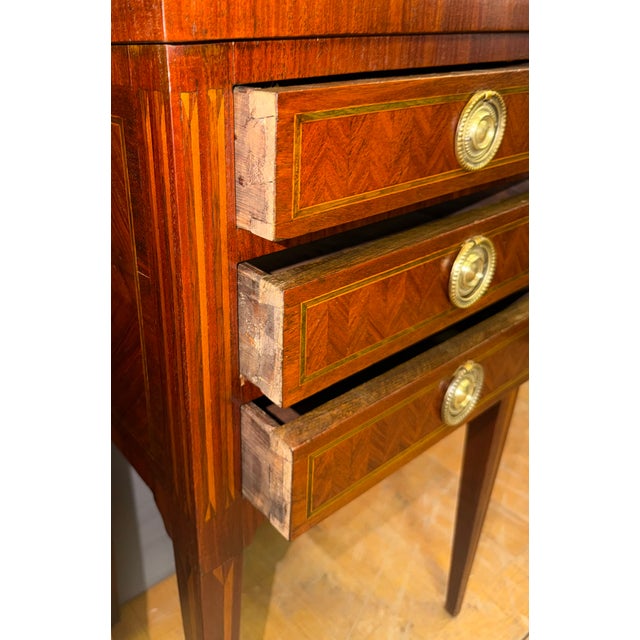 Brown Louis XVI Style Bedside Tables, 1920s, Set of 2 For Sale - Image 8 of 9