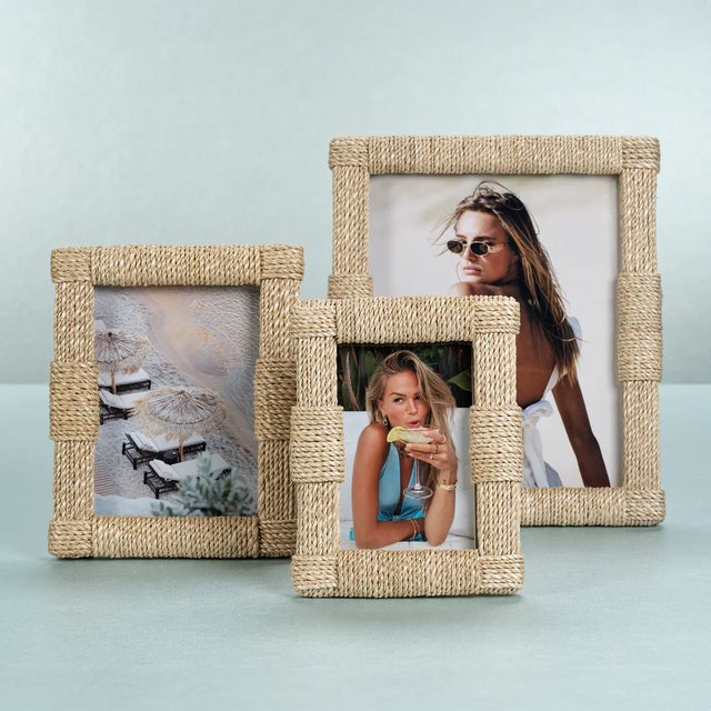 Contemporary Abaca Rope Photo Frame- 4" x 6" For Sale - Image 3 of 3