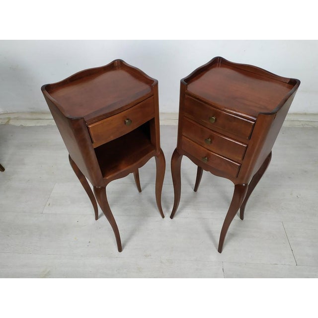 Louis XV Nightstands, 1950s, Set of 2 For Sale - Image 4 of 14