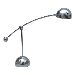 Chrome-Plated Table Lamp with Counterweight from Hustadt Leuchten, Germany, 1970s For Sale