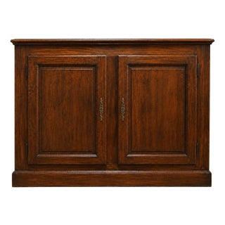 Regency Low Sideboard with Plinth in Oak Herringbone Top For Sale