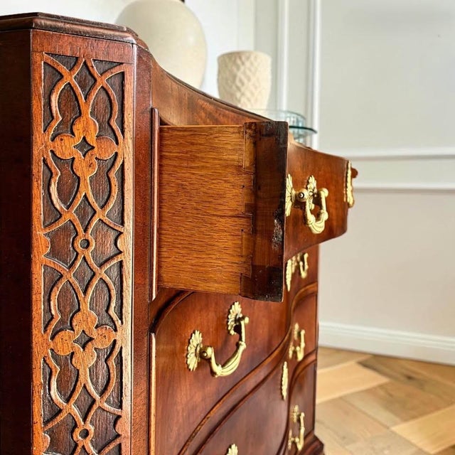 1960s White Furniture of Mebane Mahogany Chippendale Bachelor Chest | Dresser | Console For Sale In Raleigh - Image 6 of 10