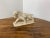 A great lion sculpture striding forwards Made off White marble resin. Made in Italy in the 1950s.