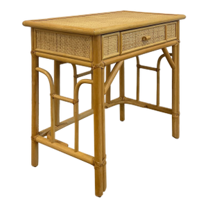 Vintage Bamboo and Rattan Desk, Scandinavian